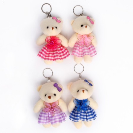 Suspension "Bear in a checkered skirt", color mix-2