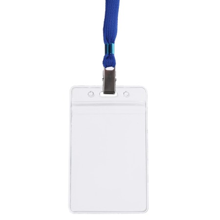 Badge vertical 62 x 91 mm, erichkrause transparent case, textile tape, mix color-2