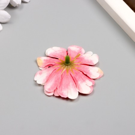Budon on the leg for decoration "Multilayer chamomile pink" 6x6 cm-2