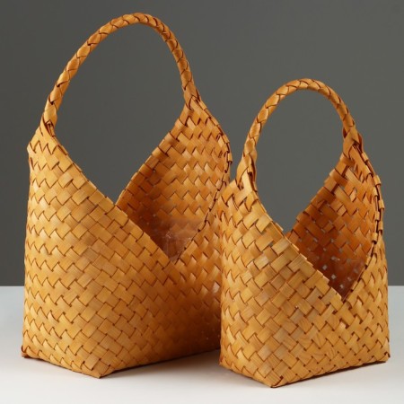 Set of wicker baskets, 21x12x10x26/35.5 cm, 16x9x7.5x20/28 cm, 2 pcs, sequoia