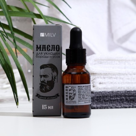 Milv beard and mustache laid oil, 15 ml