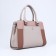 Lightning tout bag, outer pocket, long belt, dark beige color