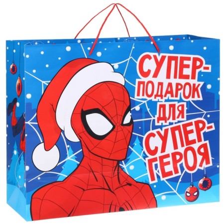 New Year. Gift package, 40x49x19 cm, packaging, spider-man-1