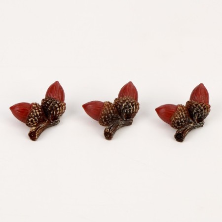 Miniature Puppet "acorns", set of 3 pcs., Size 1 pc. - 1.5 × 2 × 1 cm-4