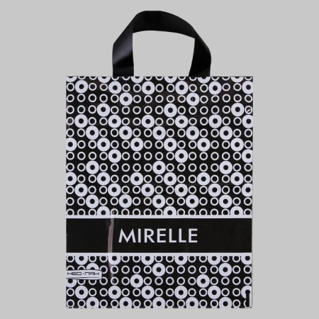 Package "Mirel", polyethylene with a loop pen, 28x34 cm, 60 μm