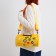 Youth bag with zipper, yellow color