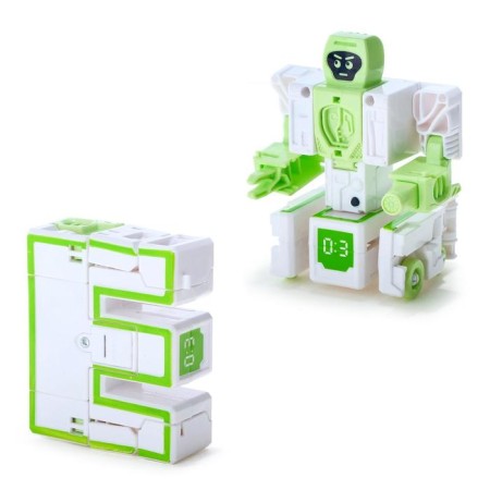 A set of robots "alphabet", transforms, light and sound effects, 6 letters, gather in 1 robot-8