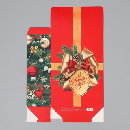 Folding box "Happy New Year", Christmas toys, 22 x 30 x 10 cm, new year-7