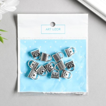 Busina for creativity Metal "Bag" silver 1.2x1 cm-2
