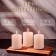Candle cylinder aromatic "spicy apple", set 4x6 cm, 3 pcs