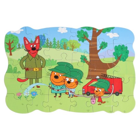 Contour maxi-puzzle "Three cats", 30 elements-2