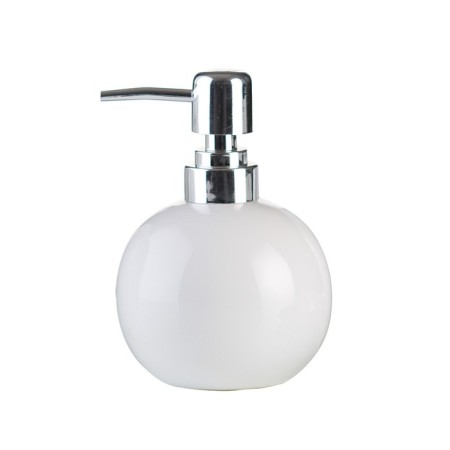 Axentia Leander dispenser for liquid soap from white ceramics Ø 10x13.5 cm, 250 ml