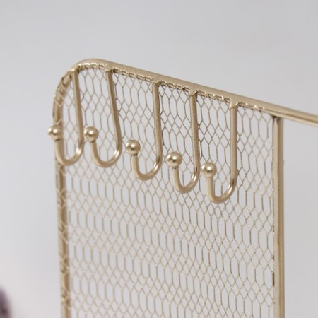 Souvenir Metal with a mirror stand for jewelry "Network" gold 25.3x10x28.7 cm-3