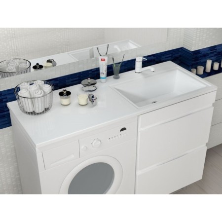 Sink over the Uperwood washing machine Marsal 120 cm, right, white