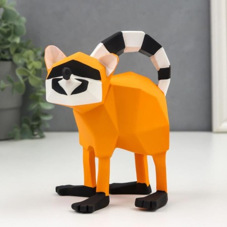 Souvenir Polystone 3D "Raccoon" Orange 16x9x13 cm