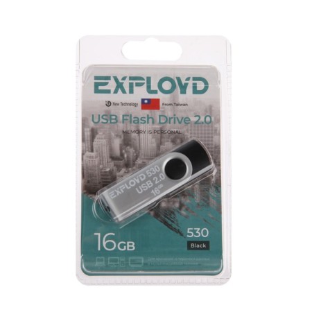 Flashka Exployd 530, 16 GB, USB2.0, Thu up to 15 MB/s, PLO up to 8 Mb/s, black-2