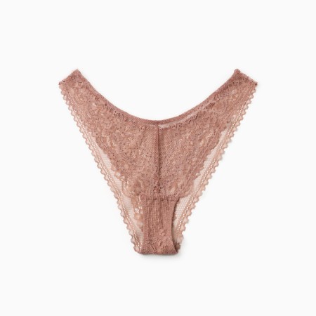 Panties female slips, color pink tree, size 46 (m)