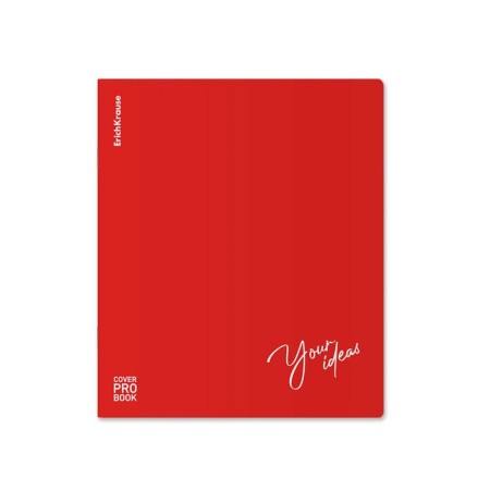 Notebook of 48 sheets in the Erichkrause CoverProbook Words cage, with a plastic cover, red,-7
