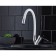 Kitchen mixer "RMS" SL137W-016F, flexible surge, single-leaf, white/chrome
