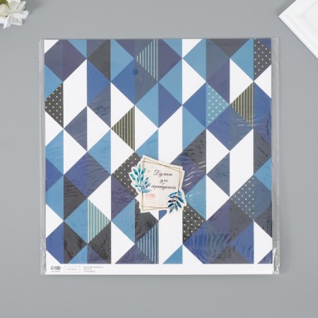 Scrapbooking paper bilateral "Scandinavia" density 180 grams set 5 pcs 30.5x32 cm-6