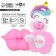 Silicone orthodontic "unicorn" dummy, from 0 months, with a cap