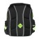 School backpack 40x33x15cm, ergonomic back, Across 410, gray/green