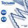 Braid wicker, with a lurex 4.5 cm, in a roll 100 m., Blue-white