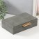 Casket wood to the leatherette "noble gray" 25x15x6.5 cm