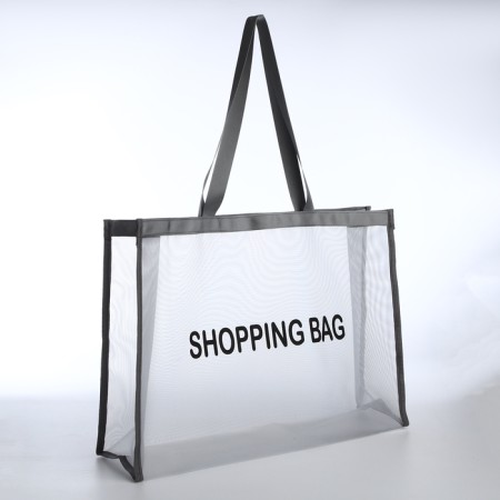 Household bag without fastening, gray color
