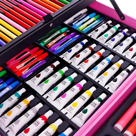 Set for drawing a girl pink-6