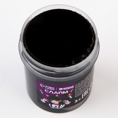 Slime "Girl with pigtails", black-2