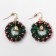 New Year! Earrings "New Year" wreath, zylhen-red in gold