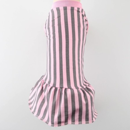 Dress for dogs Culinary, s (DS 27, Osh 32-36, OG 38-42), pink with gray stripes-6