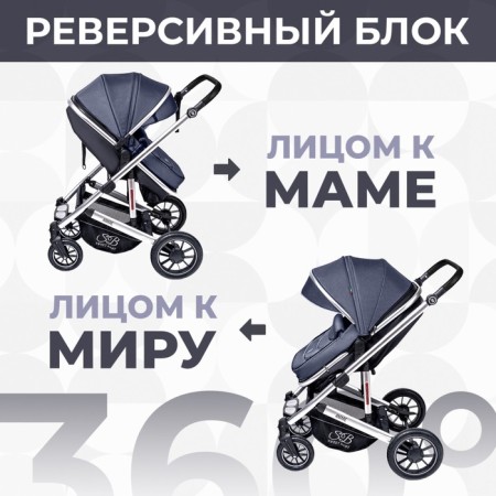 Stroller transformer Sweet Baby Amare, Gray color-2