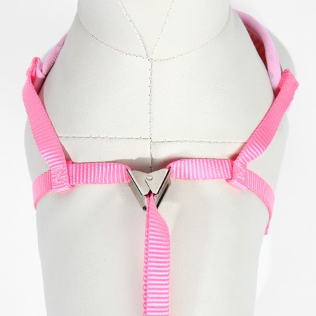 A set with a soft slope "Damon", size S, leash 120 x 1 cm, pink-7