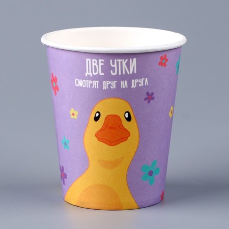 A one -time paper glass "Happy Birthday", duck ", 250ml-2