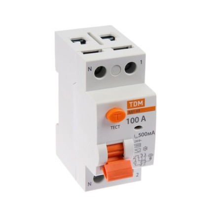 RCD TDM VD1-63, 2P, 100 A, 500MA, SQ0203-0102