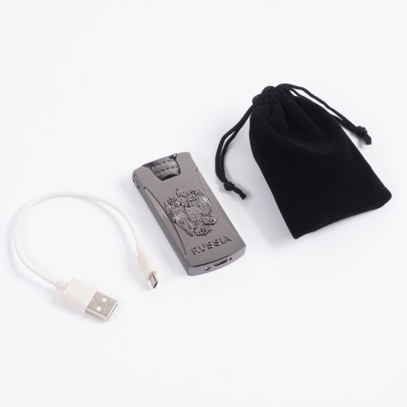 Electronic lighter for smoking USB "Emblem of Russia", spiral, 3.5 x 7 cm-3