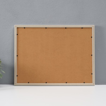 Photo frame plastic in 3 photos 9x13 cm "House" with clothespins, white 40x30x2 cm-1