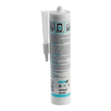 Sealant Masterfix, silicate, +1500C for stoves and fireplaces, black, 280 ml-1