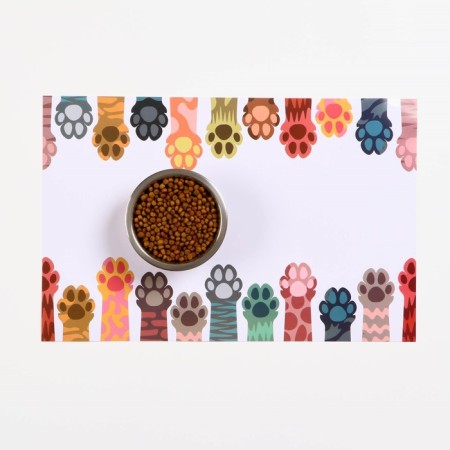 Rug for a bowl "Pigger" 43 x 28 cm "cat paws"-1