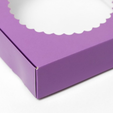 Gift box team with a window, 11.5 x 11.5 x 3 cm, lilac-3