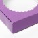 Gift box team with a window, 11.5 x 11.5 x 3 cm, lilac