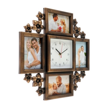Wall watches with photo frames "Flowers", silent, 42 x 42 cm, aa-1