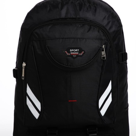 Tourist backpack on lightning, 4 outer pockets, black color-4
