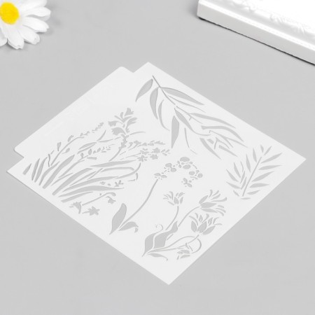 Stencil plastic "Herb" 13x13 cm-4