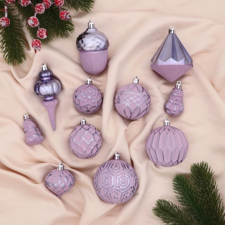 Set of jewelry plastic 11 pcs "Kissin" lilac
