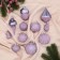 Set of jewelry plastic 11 pcs "Kissin" lilac