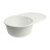 Sin for a kitchen made of stone Zein 110/Q1, 730 x 450 mm, oval, overflow, color white ice