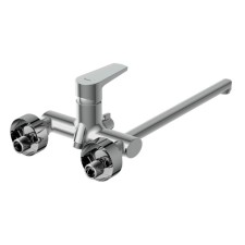 Cersanit Moduo bath mixer, with a long pour, single -leaf, chrome